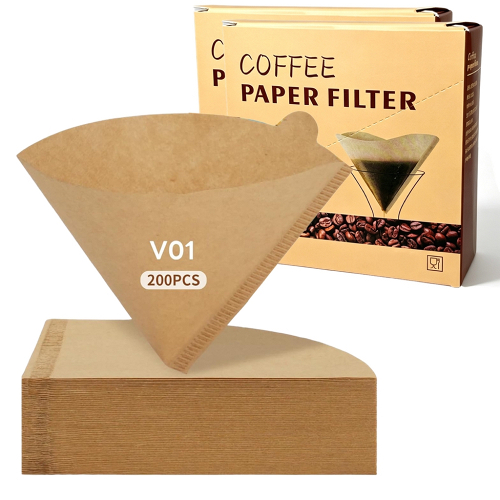 Coffee Equipment Espresso - กรองกาแฟแบบกรวย 200 ชิ้น # กระดาษกรองกาแฟ 2
