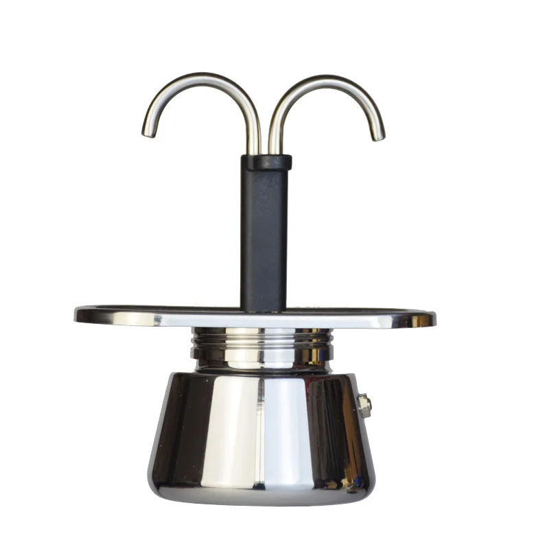 Coffee Equipment Wholesale - หม้อต้มกาแฟขนาดเล็ก200มล. หม้อต้มกาแฟทำจากสเตนเลสหลอดคู่304กาต้มน้ำจากอิตาลีหม้อเอสเพรสโซแบบใช้มือหม้อใส่กาแฟ