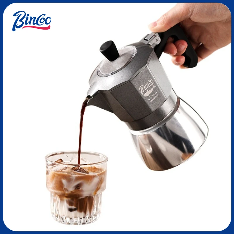 Coffee Equipment Wholesale - หม้อกาแฟโมก้าพอต Bincoo 2 ถ้วย แบบวาล์วคู่ ทำจากอลูมิเนียมอัลลอยด์