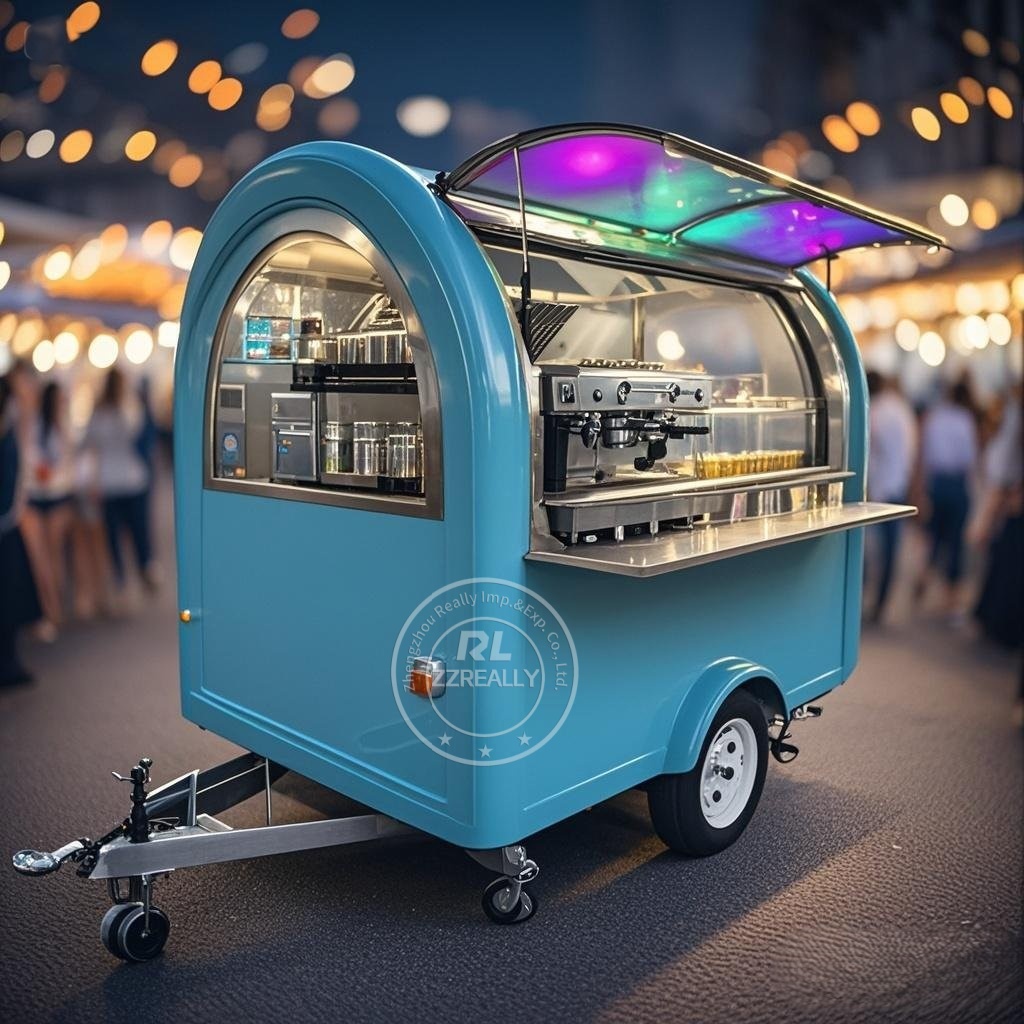 Coffee Equipment Stores - สัมปทานรถบรรทุกอาหารรถพ่วงไอศกรีม Kiosk อุปกรณ์ครบครันกาแฟร้านขนมร้าน Bbq ร้านอาหารครัวมือถือรถบรรทุกอาหาร