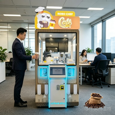 Coffee Equipment Stores - เครื่องจำหน่ายกาแฟเชิงพาณิชย์ ระบบกวนผงอัตโนมัติ พร้อมระบบแจ้งเตือน ร้านสะดวกซื้อ อุปกรณ์จำหน่ายกาแฟหลากหลายรสชาติ
