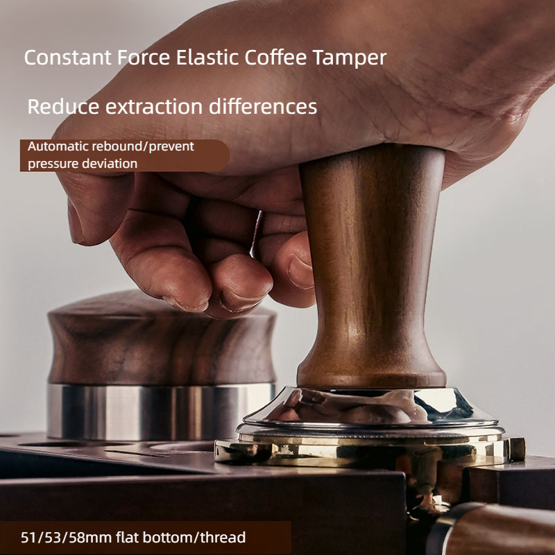 Coffee Shop Equipment - แทมเปอร์กาแฟเอสเพรสโซ่ไม้บีชขนาด 51 มม. 53 มม. 58