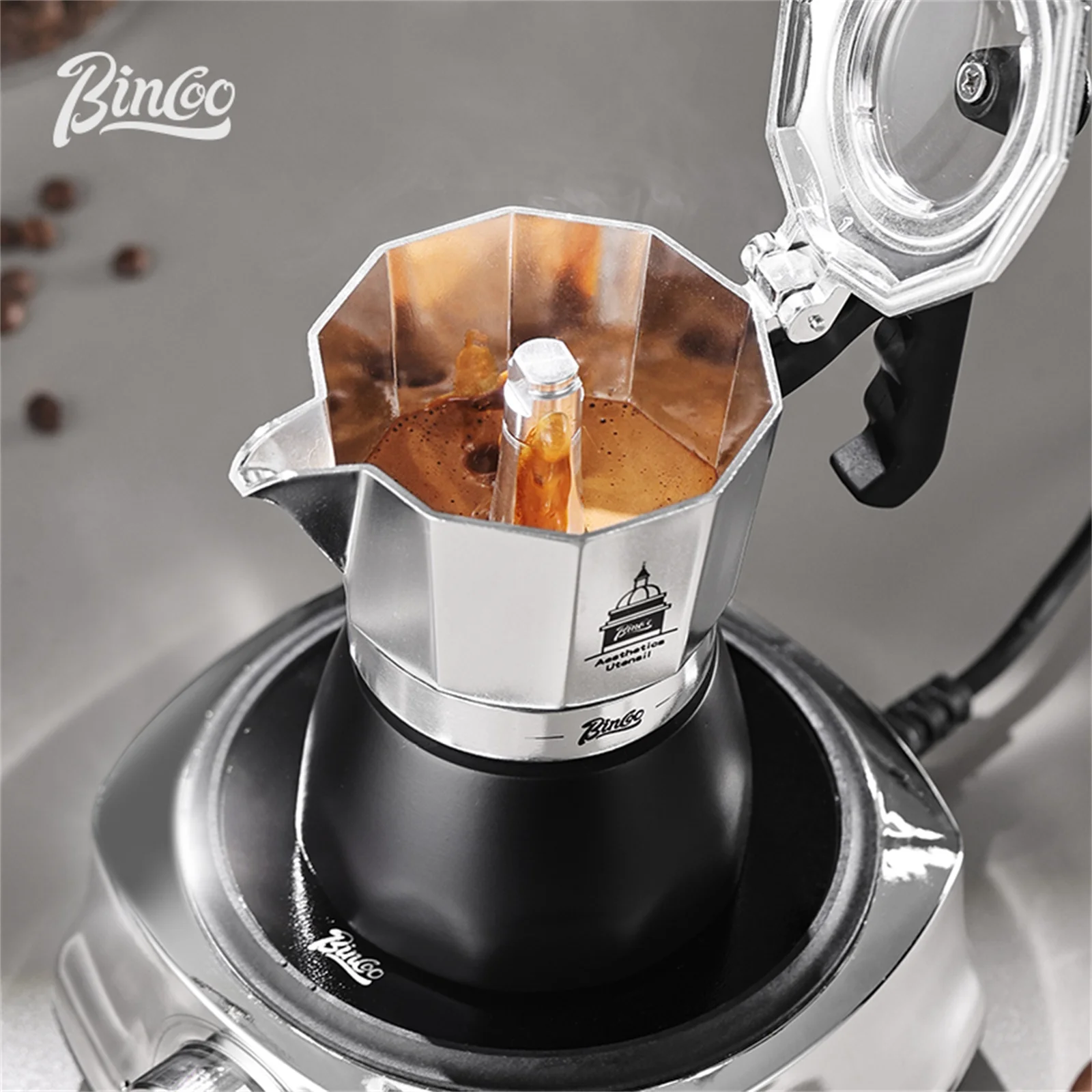 BINCOO วาล์วคู่ Moka Pot,Espre - Coffee Equipment Espresso บทวิจารณ์และราคา