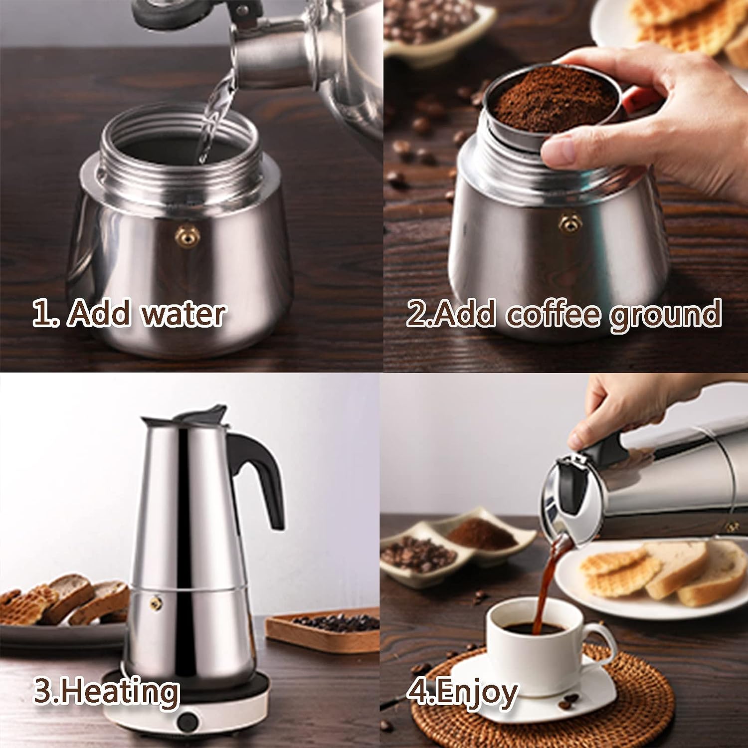 เครื่องชงกาแฟโมคา4/6/9ถ้วย, เค - Coffee Equipment Wholesale บทวิจารณ์และราคา